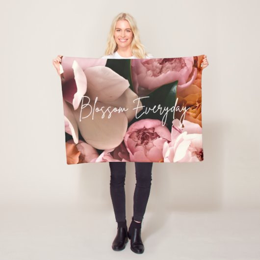 Aquarell-Blumen-Kissen mit botanischem Muster Fleecedecke (Beispiel)