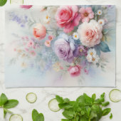 Aquarell-Blumen-Kunstmalerei-Vorlage Geschirrtuch (Gefaltet)