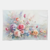 Aquarell-Blumen-Kunstmalerei-Vorlage Geschirrtuch (Horizontal)