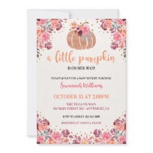 Aquarell-Blumen-Kürbis-Baby-Party