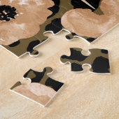 Aquarell-Blumen-Leopard: Endloses Muster Puzzle (Seite)