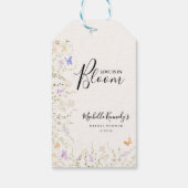 Aquarell Blumen Liebe in Blüte Brautparty Geschenkanhänger (Rückseite)