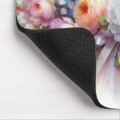 Aquarell-Blumen-Malvorlage Mousepad (Ecke)