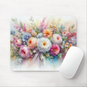 Aquarell-Blumen-Malvorlage Mousepad