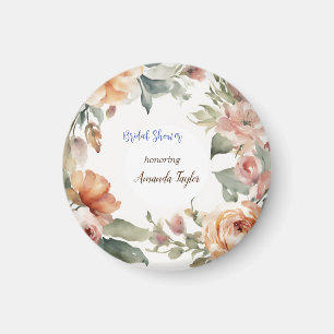 Aquarell-Blumen-Minimal-Brautparty Magnet