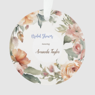 Aquarell Blumen Minimal Bridal Shower Ornament