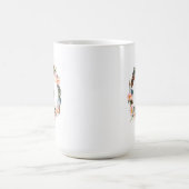 Aquarell Blumen mit Federn | Muttertag Kaffeetasse (Mittel)