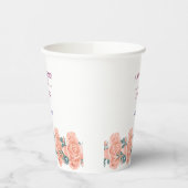 Aquarell Blumen Moderne Botanische Hochzeit Pappbecher (Links)