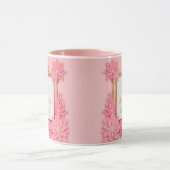 Aquarell-Blumen-Monogramm I Individuelle Gold-Init Tasse (Zentrum)