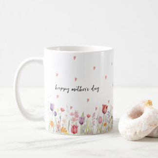 Aquarell-Blumen-Muttertag Kaffeetasse