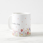 Aquarell-Blumen-Muttertag  Kaffeetasse (Vorderseite Links)
