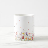 Aquarell-Blumen-Muttertag  Kaffeetasse (Mittel)