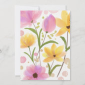 Aquarell-Blumen Muttertagsfeier Einladung (Rückseite)