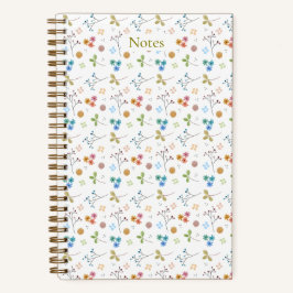 Aquarell-Blumen-Notizbuch - Gelb Notizblock