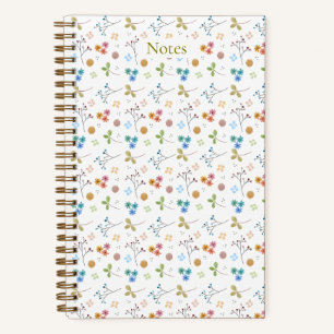 Aquarell-Blumen-Notizbuch - Gelb Notizblock