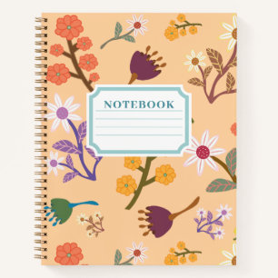 Aquarell-Blumen-Notizbuch Notizblock