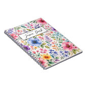 Aquarell-Blumen-Notizbuch Notizblock (Rechte Seite)
