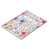 Aquarell-Blumen-Notizbuch Notizblock (Linke Seite)