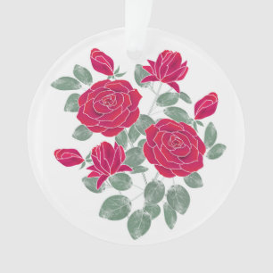 Aquarell, Blumen. Ornament