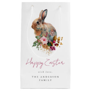 Aquarell-Blumen-Ostern Kleine Geschenktüte