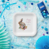 Aquarell-Blumen-Ostern Pappteller (Party)