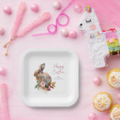 Aquarell-Blumen-Ostern Pappteller (Party)