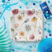 Aquarell-Blumen-Papierteller Pappteller (Party)