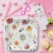 Aquarell-Blumen-Papierteller Pappteller (Party)
