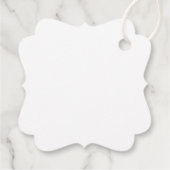 Aquarell-Blumen-Pastellfarben NAME INITIALE Geschenkanhänger (Rückseite)