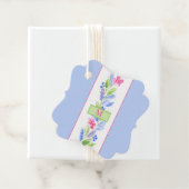 Aquarell-Blumen-Pastellfarben NAME INITIALE Geschenkanhänger (Beispiel)