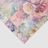 Aquarell-Blumen-Patchwork-Decoupage-Papier im Früh Seidenpapier (Detail)