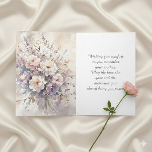 Aquarell-Blumen-Personalisierte Mutter-Trostkarte  Karte