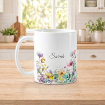 Aquarell-Blumen-personalisierter-Kaffeebecher
