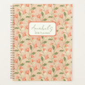 Aquarell-Blumen-Personalisierter Planer (Vorderseite)
