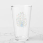 Aquarell-Blumen-Pfau Glas (Rückseite)