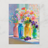 Aquarell-Blumen  Postkarte (Vorderseite)