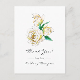 Aquarell-Blumen-Postkarte Postkarte