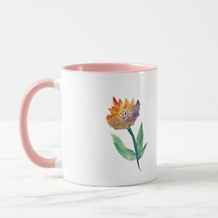 Aquarell-Blumen-Ringer-Kombitasse Tasse