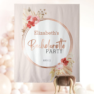 Aquarell-Blumen-Rosen-Junggesellinnen-Abschiedspar Wandteppich