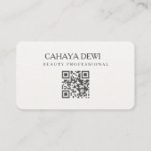 Aquarell-Blumen-Rosen-Schönheits-Profi-QR-Code Visitenkarte (Rückseite)