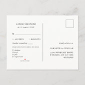 Aquarell-Blumen-RSVP-Antwort Ankündigungspostkarte (Rückseite)