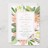 Aquarell-Blumen Save The Date (Vorderseite)