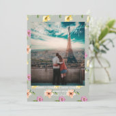 Aquarell-Blumen | Save the Date (Stehend Vorderseite)