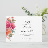 Aquarell-Blumen-Save-the-Date Einladung (Stehend Vorderseite)