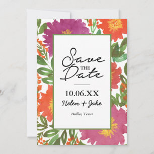 Aquarell-Blumen-Save-the-Date-Einladung Einladung