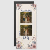 Aquarell-Blumen-Save-the-Date-Magnet Magneteinladung (Vorne/Hinten)