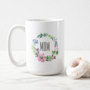 Aquarell-Blumen & Schmetterling Muttertag Kaffeetasse