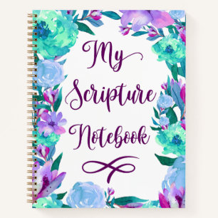Aquarell-Blumen-Schrift-Notizbuch Notizblock