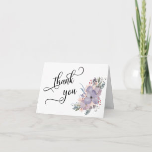 Aquarell Blumen Schrift Typografie Danke