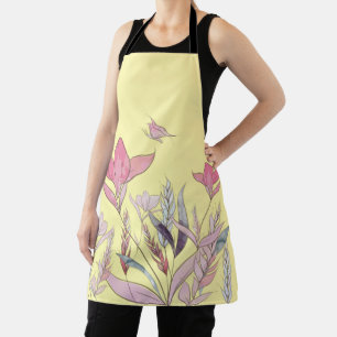 Aquarell-Blumen-Schürze – Elegante Blumenschürze z Schürze